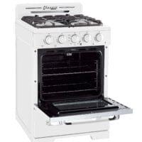 Unique Propane Range /Stove Unique Classic Retro 24" Off Grid (Battery Ignition) Propane Range in White UGP-24CR OF1 W