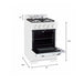 Unique Propane Range /Stove Unique Classic Retro 24" Off Grid (Battery Ignition) Propane Range in White UGP-24CR OF1 W