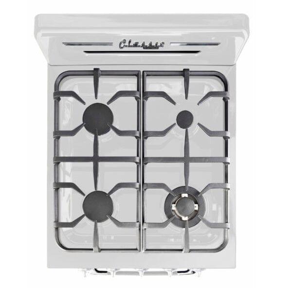 Unique Propane Range /Stove Unique Classic Retro 24" Off Grid (Battery Ignition) Propane Range in White UGP-24CR OF1 W