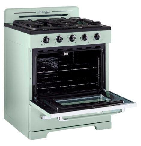 Unique Propane Range /Stove Unique Classic Retro 30" Off Grid (Battery Ignition) Propane Range in Light Green UGP-30CR OF2 LG
