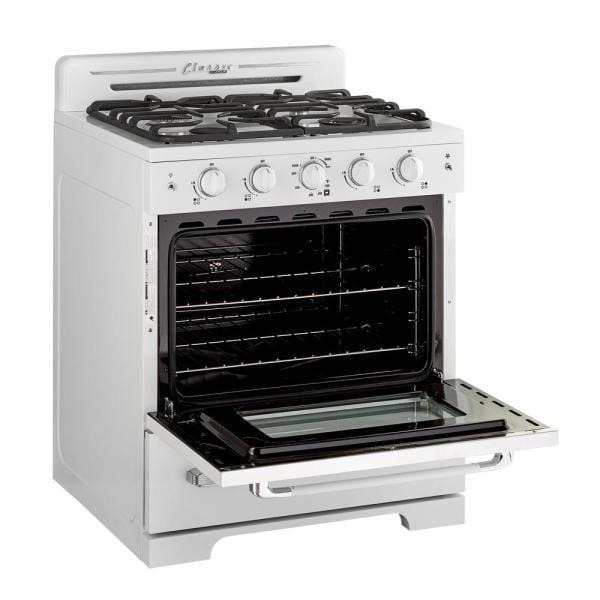 Unique Propane Appliances Unique Classic Retro Bundle 30&quot; Off-Grid Propane Range and 14 cu ft Propane Refrigerator