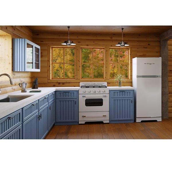 Unique Propane Appliances Unique Classic Retro Bundle 30&quot; Off-Grid Propane Range and 14 cu ft Propane Refrigerator