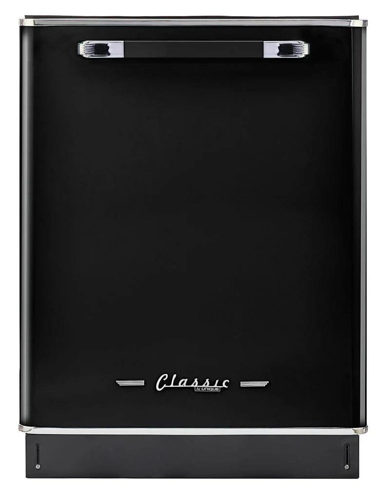 Unique Unique Classic Retro Dishwasher Midnight Black UGP-24CR DW B