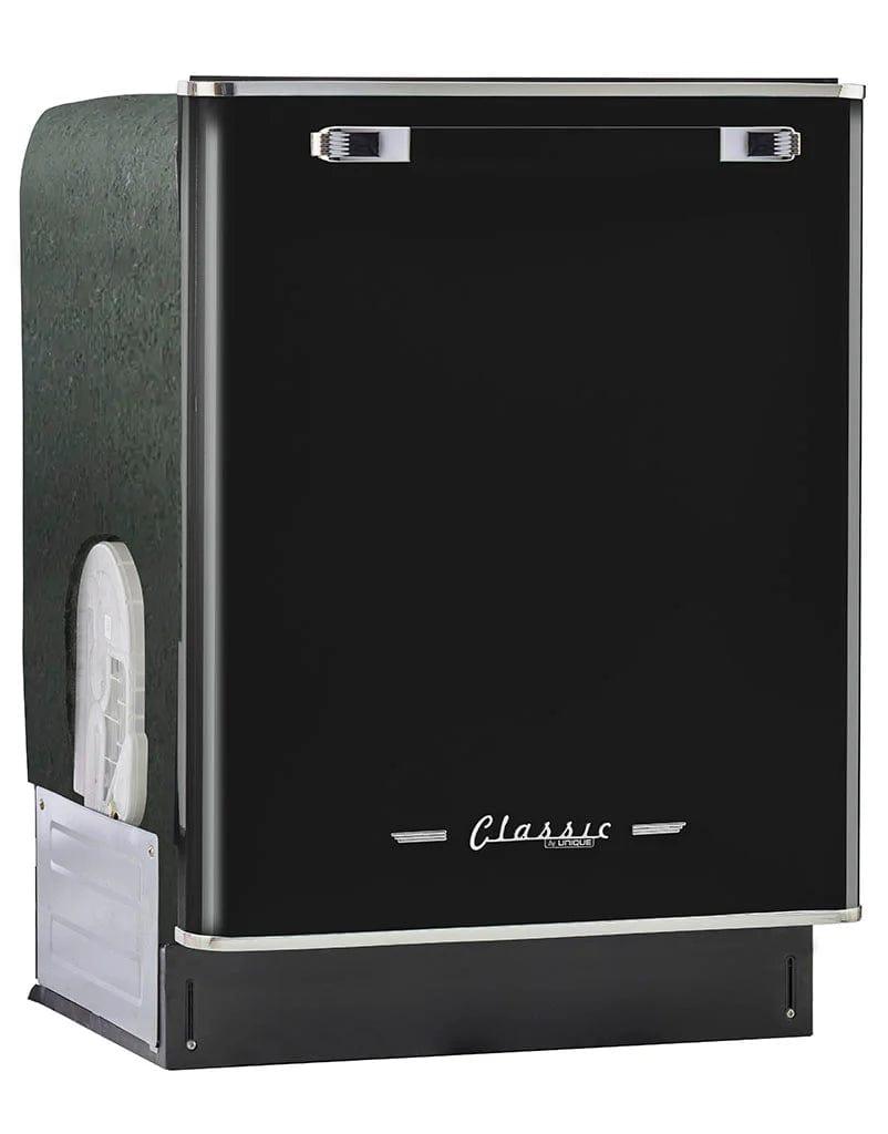 Unique Unique Classic Retro Dishwasher Midnight Black UGP-24CR DW B