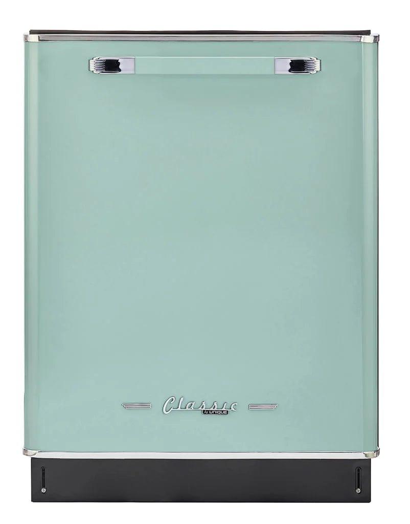 Unique Unique Classic Retro Dishwasher Ocean Mist Turquoise UGP-24CR DW T