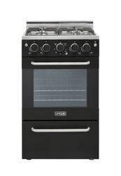 Unique Natural Gas Range/Stove Unique Prestige 20" Convection Gas Range (Electronic Ignition) UGP-20V PC1 B (Black)