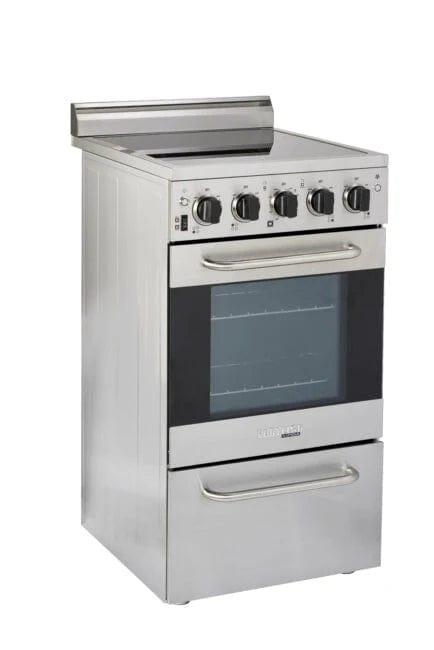 Unique Smoothtop Convection Gas Range Unique Prestige 20&#39; Stainless Steel Electric Ceramic Top With Electronic Ignition UGP-20V EC S/S