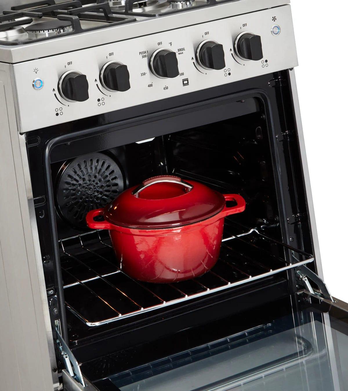 Unique Convection Gas Range Unique Prestige 24' Stainless Steel Convection Gas Range, Electronic Ignition UGP-24V PC1 S/S