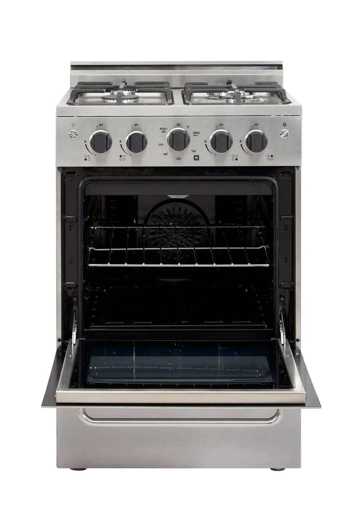 Unique Convection Gas Range Unique Prestige 24' Stainless Steel Convection Gas Range, Electronic Ignition UGP-24V PC1 S/S