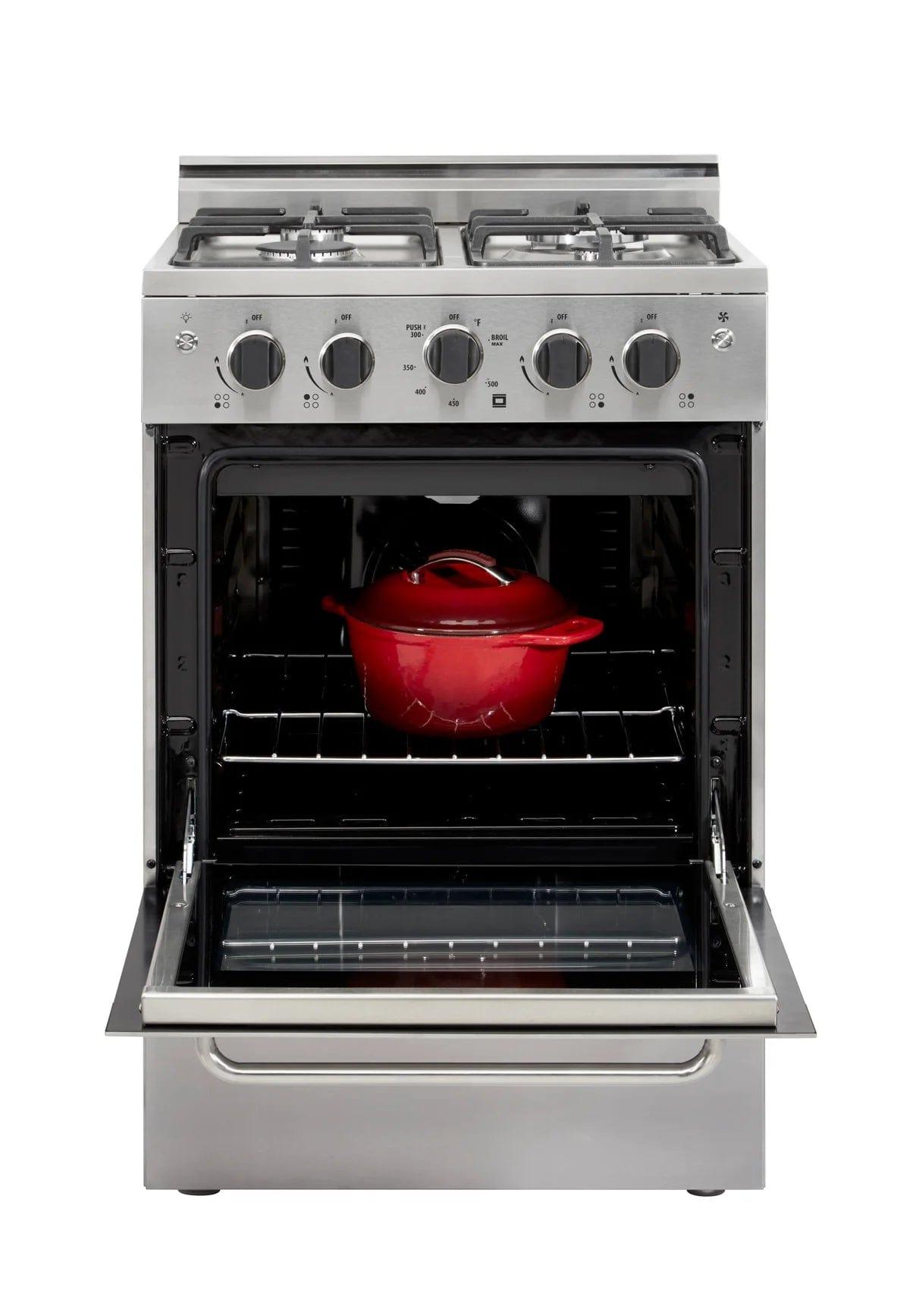 Unique Convection Gas Range Unique Prestige 24' Stainless Steel Convection Gas Range, Electronic Ignition UGP-24V PC1 S/S