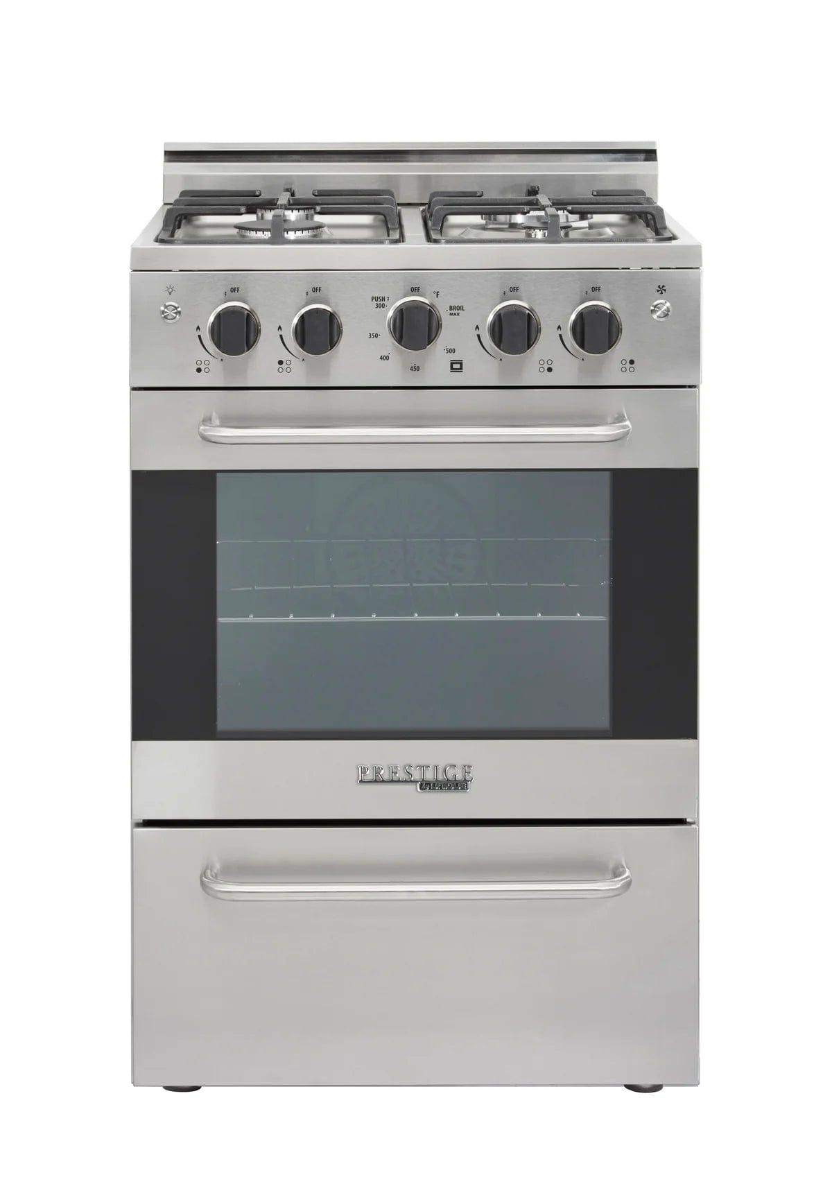 Unique Convection Gas Range Unique Prestige 24&#39; Stainless Steel Convection Gas Range, Electronic Ignition UGP-24V PC1 S/S