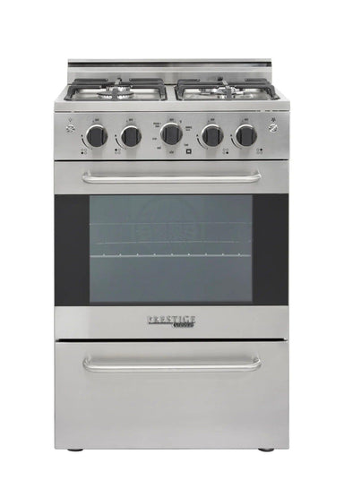 Unique Convection Gas Range Unique Prestige 24' Stainless Steel Convection Gas Range, Electronic Ignition UGP-24V PC1 S/S