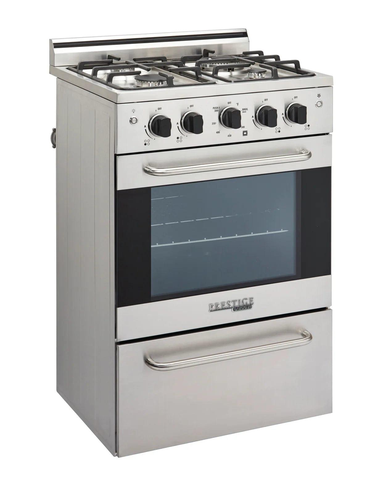 Unique Convection Gas Range Unique Prestige 24&#39; Stainless Steel Convection Gas Range, Electronic Ignition UGP-24V PC1 S/S