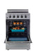 Unique Convection Gas Range Unique Prestige 24' Stainless Steel Electric Ceramic Top With Electronic Ignition UGP-24V EC S/S
