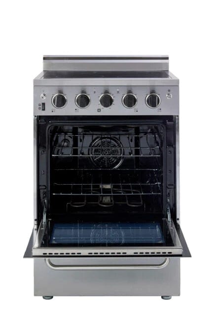 Unique Convection Gas Range Unique Prestige 24' Stainless Steel Electric Ceramic Top With Electronic Ignition UGP-24V EC S/S