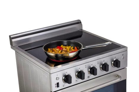 Unique Convection Gas Range Unique Prestige 24' Stainless Steel Electric Ceramic Top With Electronic Ignition UGP-24V EC S/S