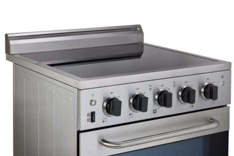 Unique Convection Gas Range Unique Prestige 24' Stainless Steel Electric Ceramic Top With Electronic Ignition UGP-24V EC S/S