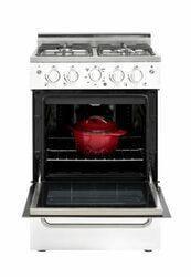 Unique Natural Gas Range/Stove Unique Prestige (Electronic Ignition) 24" White Convection Gas Range UGP-24V PC1 W