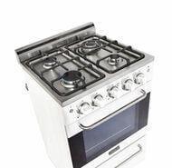 Unique Natural Gas Range/Stove Unique Prestige (Electronic Ignition) 24" White Convection Gas Range UGP-24V PC1 W
