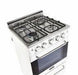 Unique Natural Gas Range/Stove Unique Prestige (Electronic Ignition) 24" White Convection Gas Range UGP-24V PC1 W