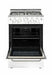 Unique Natural Gas Range/Stove Unique Prestige (Electronic Ignition) 24" White Convection Gas Range UGP-24V PC1 W