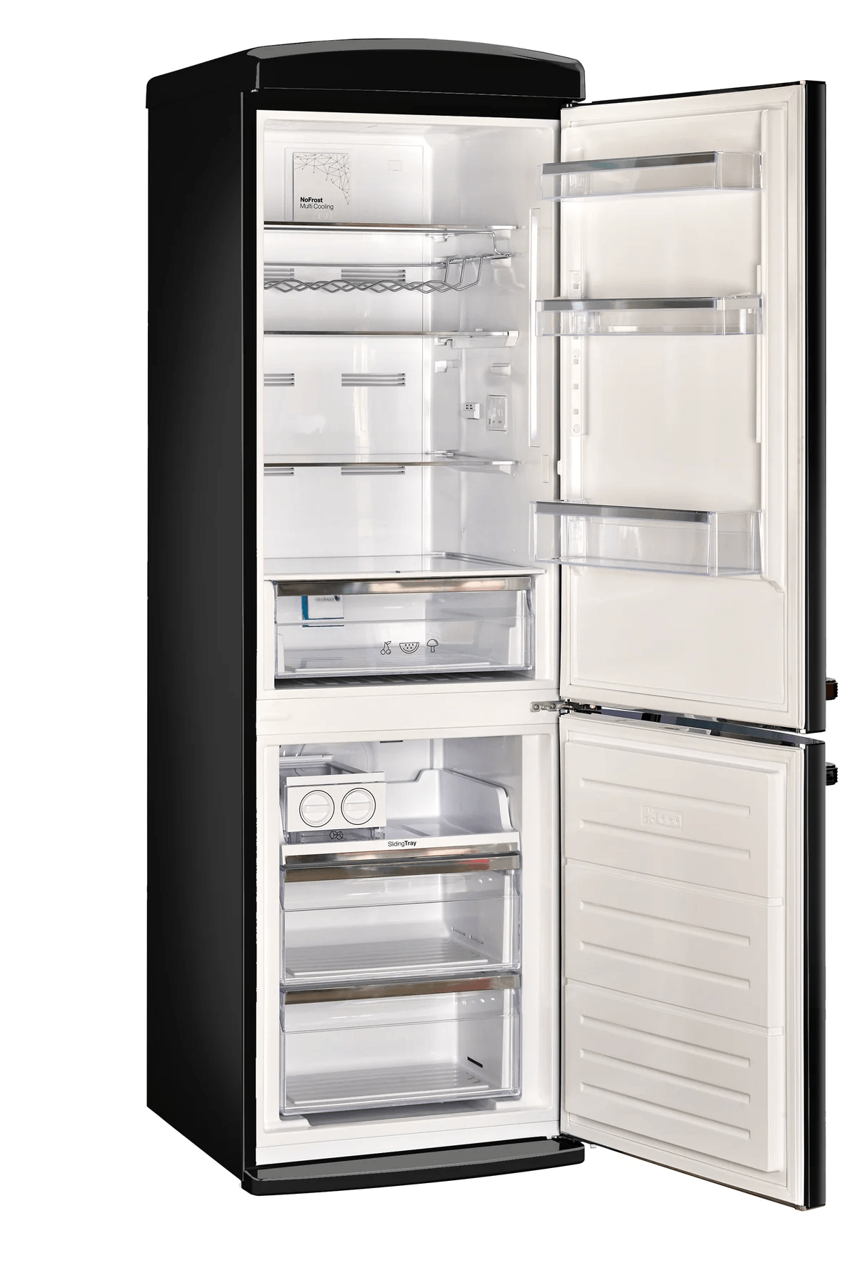 Unique Refrigerator-Freezer Unique UGP-340L B AC | 340Litre Midnight Black Bottom Mount Refrigerator