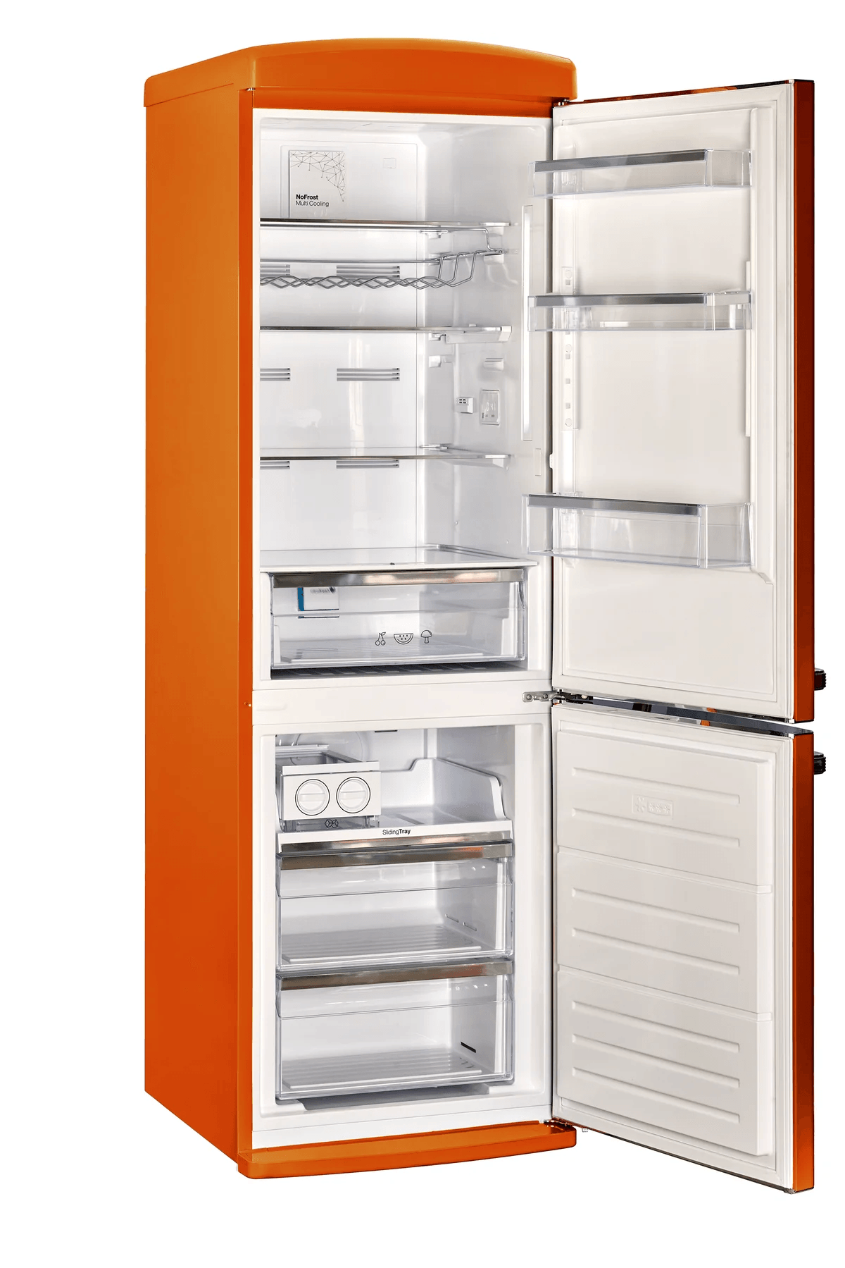 Unique Refrigerator-Freezer Unique UGP-340L O AC | 340 Liter Orange Bottom Mount Refrigerator