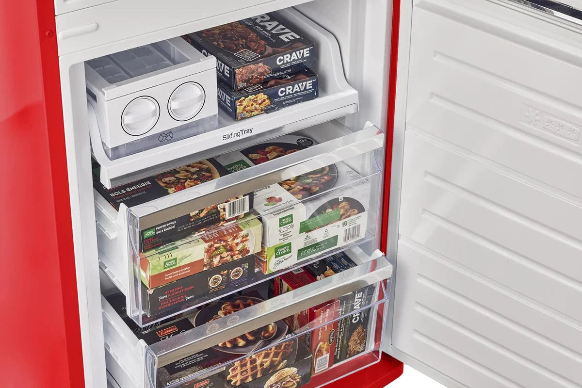 Unique Refrigerator-Freezer Unique UGP-340L R AC | 340Litre Marshmallow Red Bottom Mount Refrigerator