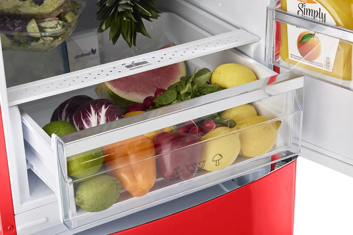 Unique Refrigerator-Freezer Unique UGP-340L R AC | 340Litre Marshmallow Red Bottom Mount Refrigerator