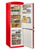 Unique Refrigerator-Freezer Unique UGP-340L R AC | 340Litre Marshmallow Red Bottom Mount Refrigerator
