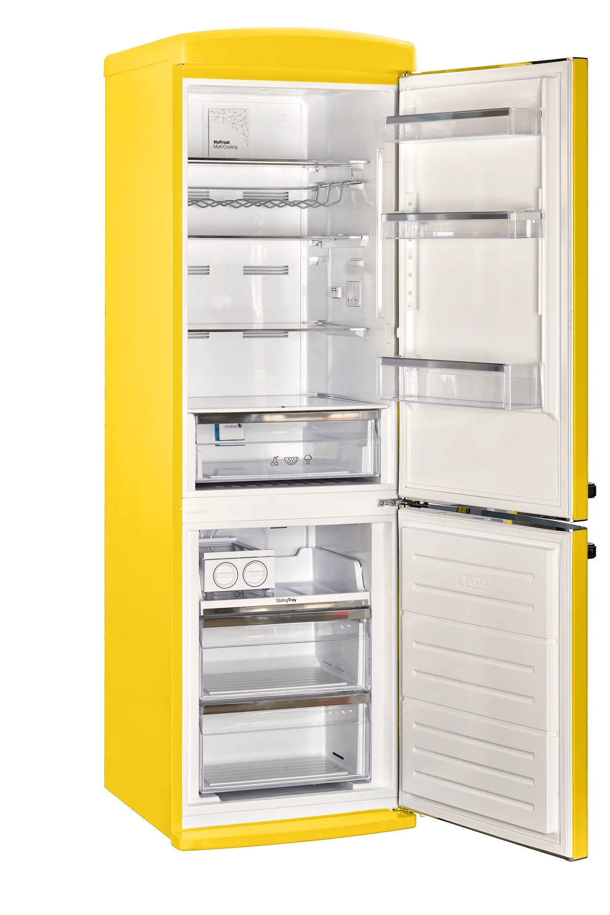 Unique Refrigerator-Freezer Unique UGP-340L Y AC | 340Litre Marshmallow Yellow Bottom Mount Refrigerator