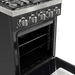 Unique Propane Range /Stove Unique UGP-R24OTHLPB | 24" Waist High Broiler Propane Range in Black