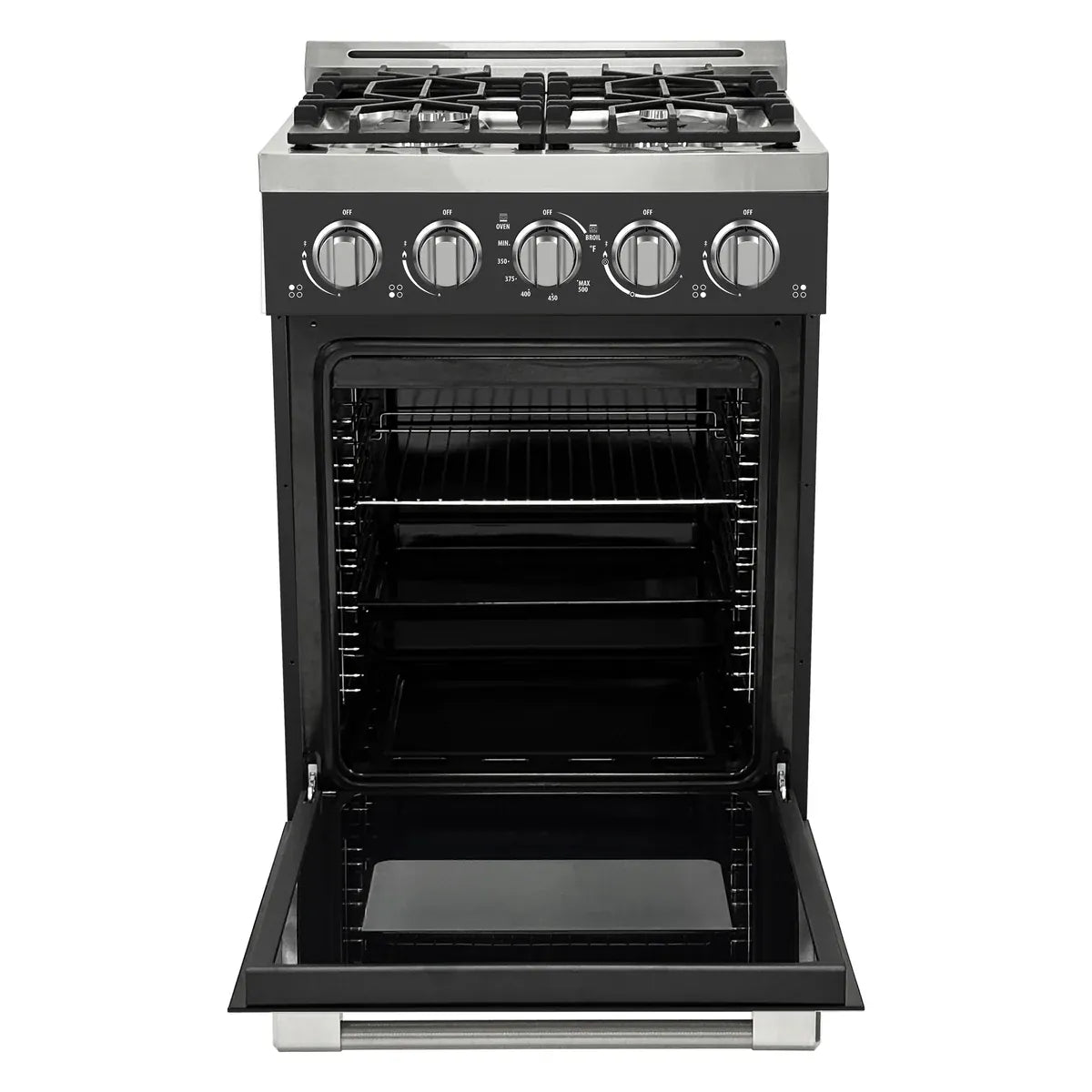 Unique Propane Range /Stove Unique UGP-R24OTHLPB | 24" Waist High Broiler Propane Range in Black