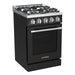 Unique Propane Range /Stove Unique UGP-R24OTHLPB | 24" Waist High Broiler Propane Range in Black