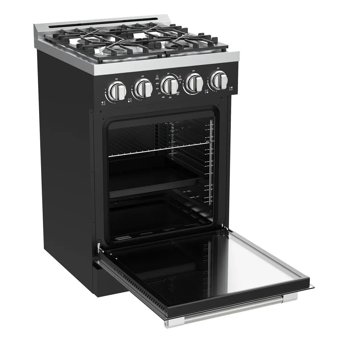 Unique Propane Range /Stove Unique UGP-R24OTHLPB | 24" Waist High Broiler Propane Range in Black