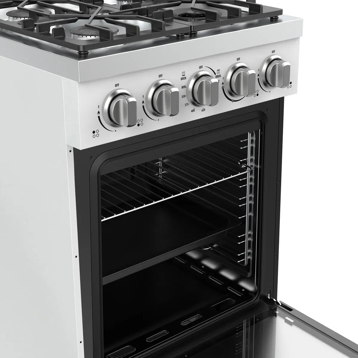 Unique Propane Range /Stove Unique UGP-R24OTHLPW | 24" Waist High Broiler Propane Range in White