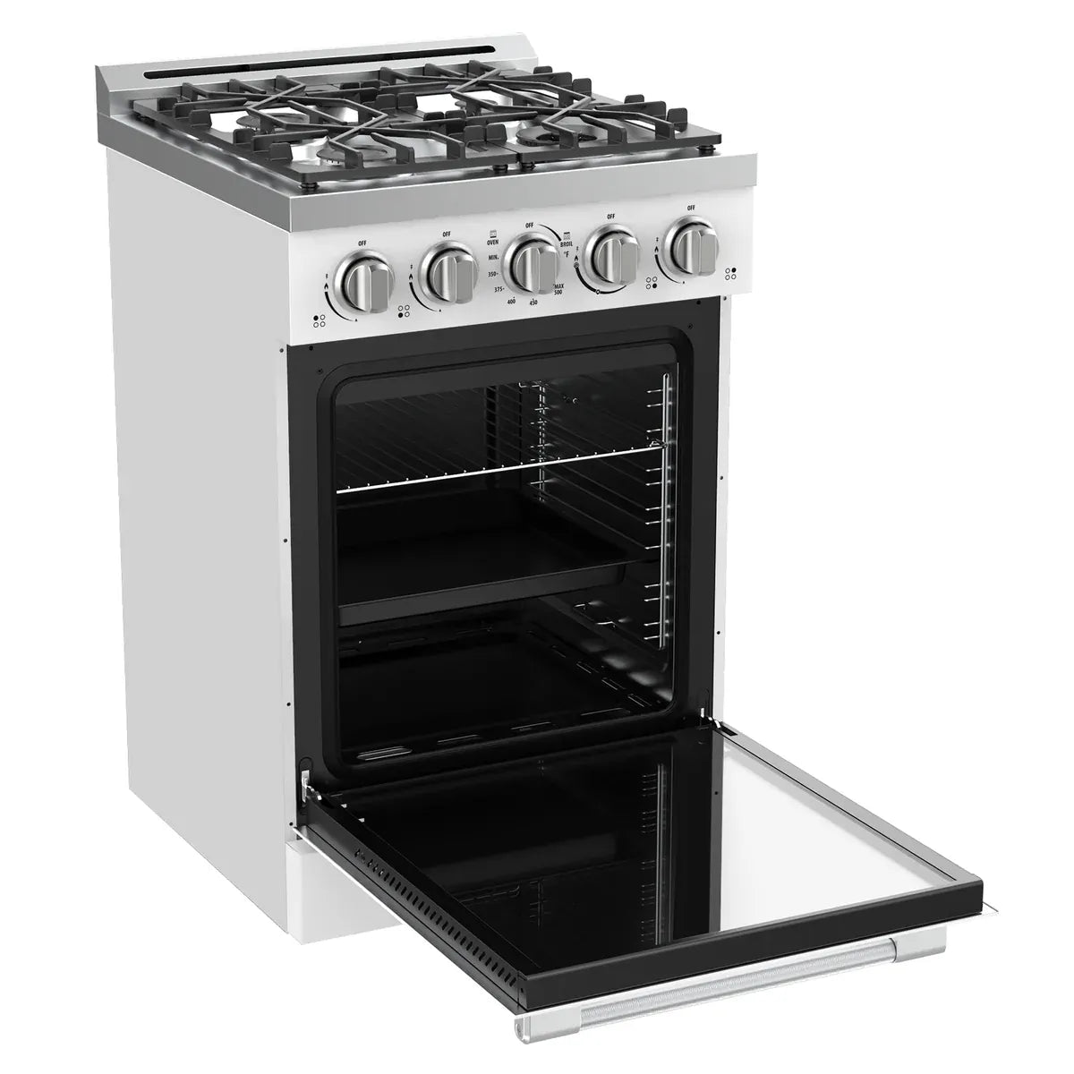 Unique Propane Range /Stove Unique UGP-R24OTHLPW | 24" Waist High Broiler Propane Range in White