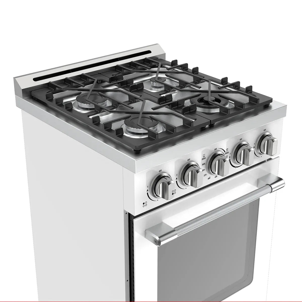 Unique Propane Range /Stove Unique UGP-R24OTHLPW | 24" Waist High Broiler Propane Range in White