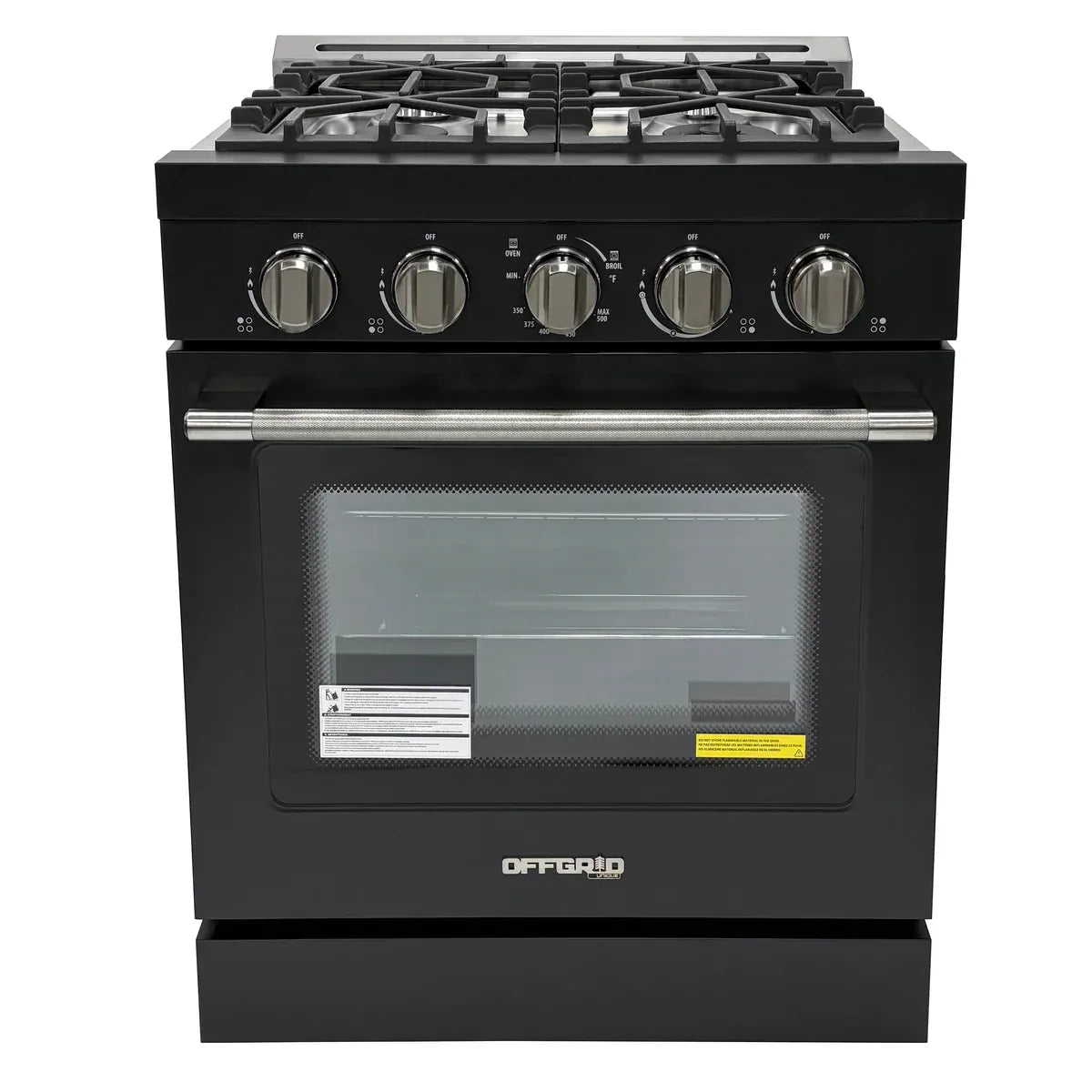 Unique Propane Range /Stove Unique UGP-R30OTHLPB | Classic Retro 30” Propane Gas Range in Black