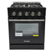 Unique Propane Range /Stove Unique UGP-R30OTHLPB | Classic Retro 30” Propane Gas Range in Black