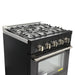 Unique Propane Range /Stove Unique UGP-R30OTHLPB | Classic Retro 30” Propane Gas Range in Black