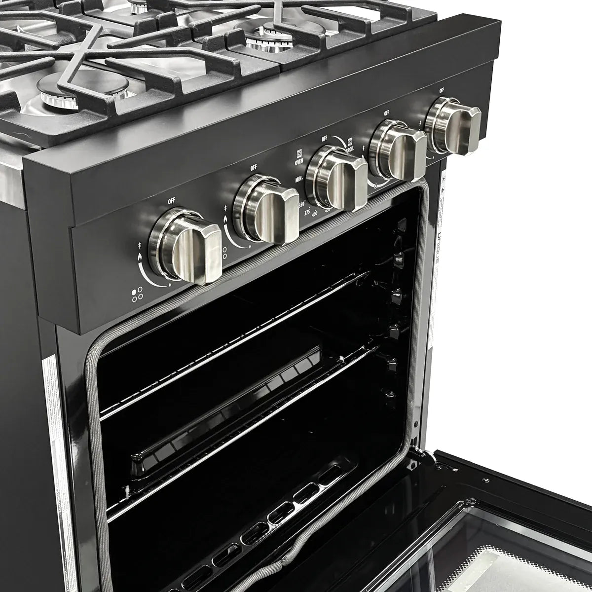 Unique Propane Range /Stove Unique UGP-R30OTHLPB | Classic Retro 30” Propane Gas Range in Black