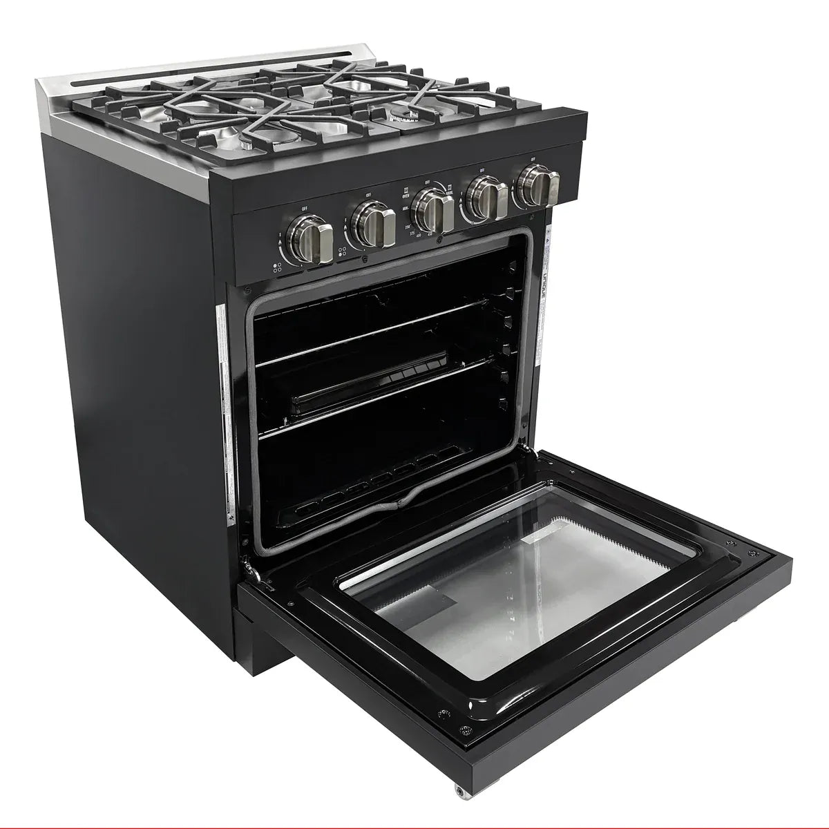 Unique Propane Range /Stove Unique UGP-R30OTHLPB | Classic Retro 30” Propane Gas Range in Black