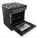 Unique Propane Range /Stove Unique UGP-R30OTHLPB | Classic Retro 30” Propane Gas Range in Black
