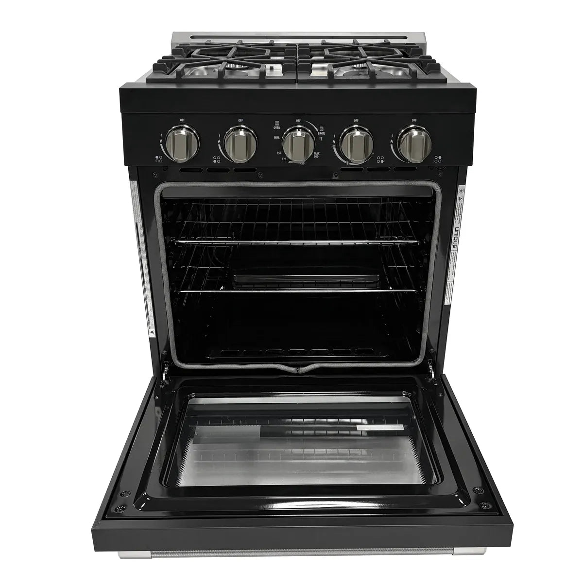 Unique Propane Range /Stove Unique UGP-R30OTHLPB | Classic Retro 30” Propane Gas Range in Black