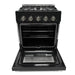 Unique Propane Range /Stove Unique UGP-R30OTHLPB | Classic Retro 30” Propane Gas Range in Black