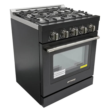 Unique Propane Range /Stove Unique UGP-R30OTHLPB | Classic Retro 30” Propane Gas Range in Black