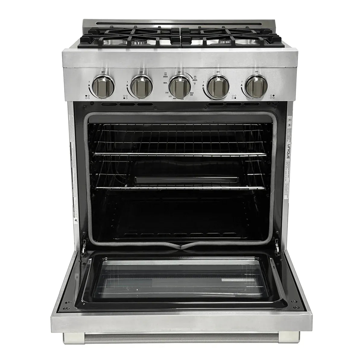 Unique Propane Range /Stove Unique UGP-R30OTHLPSS | Classic Retro 30” Propane Gas Range