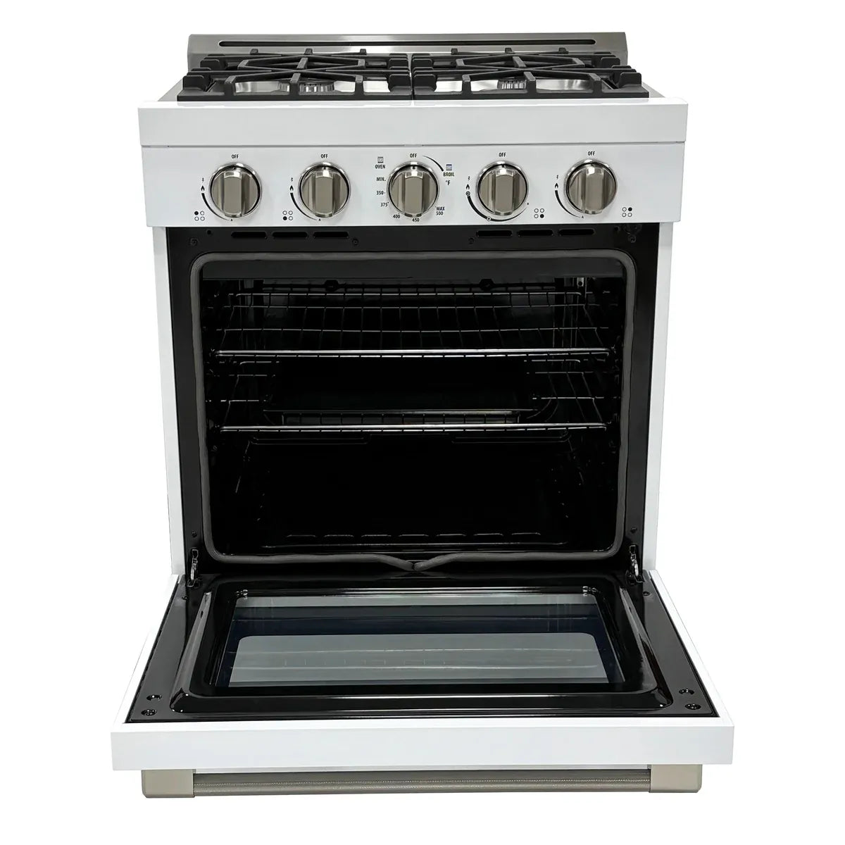 Unique Propane Range /Stove Unique UGP-R30OTHLPW | Classic Retro 30” Propane Gas Range in White