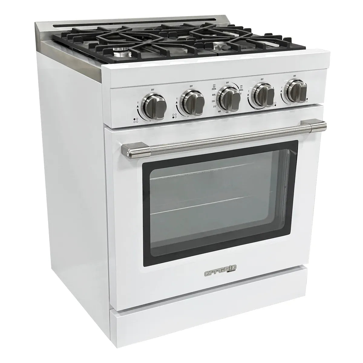 Unique Propane Range /Stove Unique UGP-R30OTHLPW | Classic Retro 30” Propane Gas Range in White